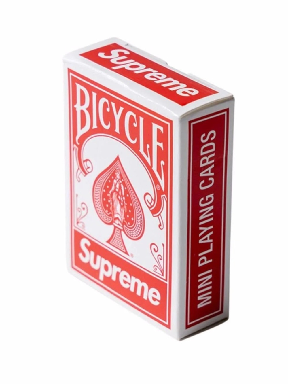 Supreme Red and White Bicycle Mini Playing Cards (FW21)